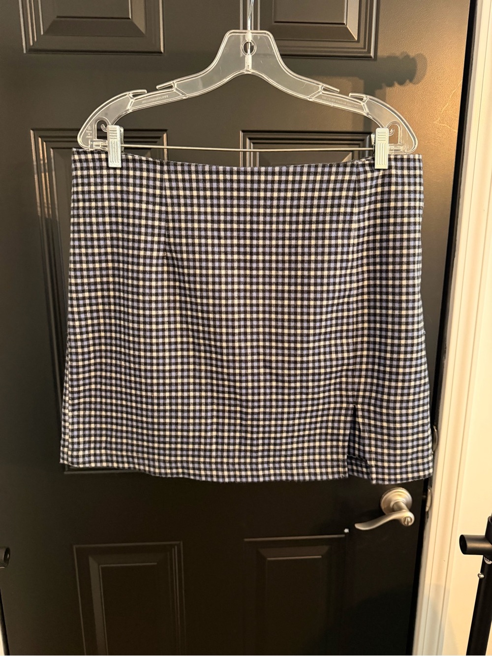 Wild Fable Navy and White Gingham Mini Skirt